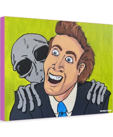 Nic Cage ♥ Aliens | Matte Canvas