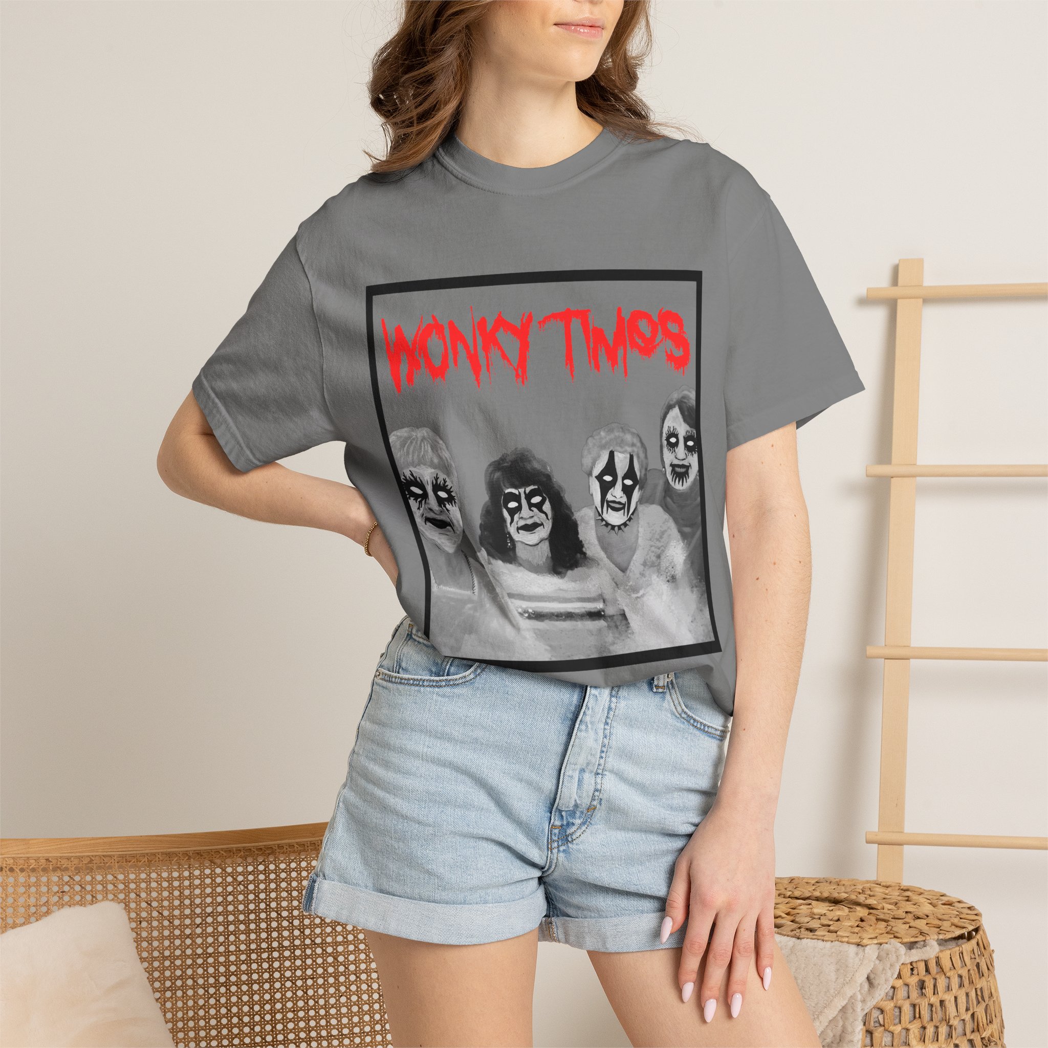 Wonky Times T-Shirt | Death Metal Grannies - Image 8